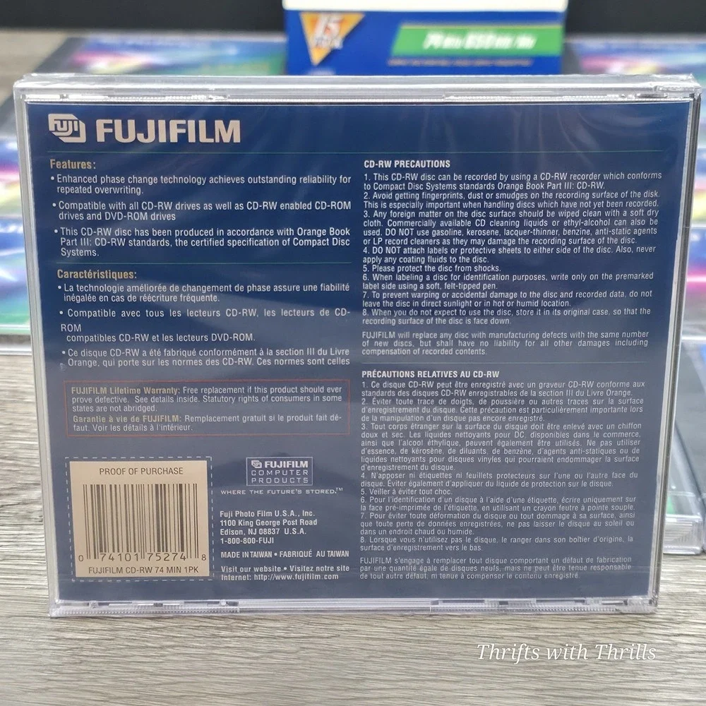 Fujifilm CD-RW 74 Min 650MB Rewritable Compact Disk - Lot‎ Of 14 - New CD-RW's